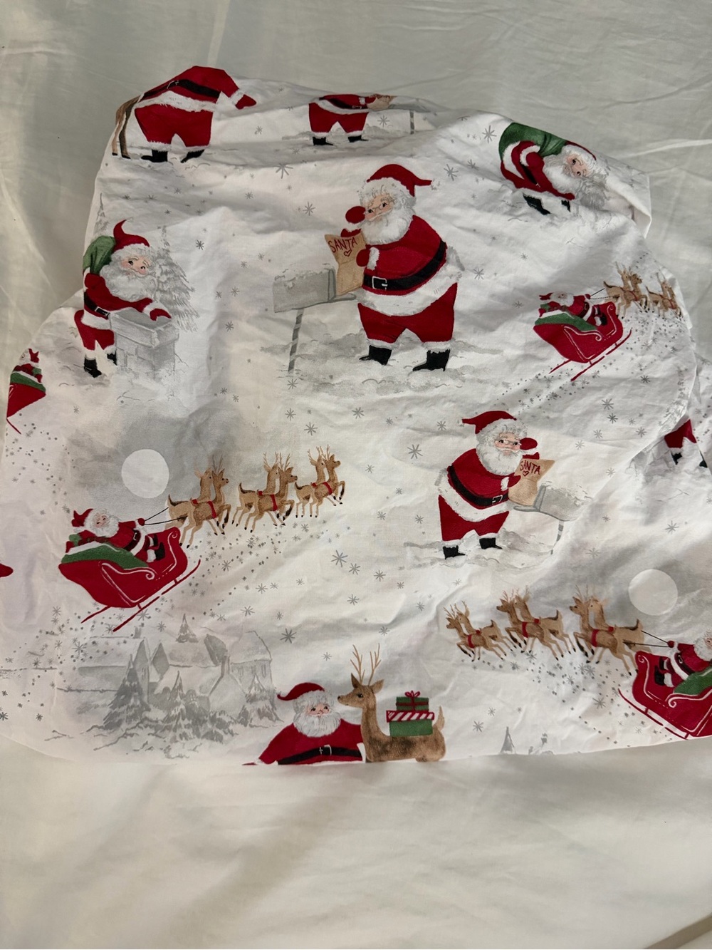 Pottery Barn Kids - Heritage Santa Crib Sheet